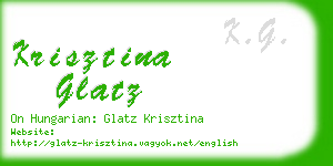 krisztina glatz business card